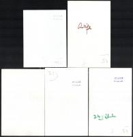 cca 1972 Czakó László (?-?) pécsi fotóművész hagyatékából 5 db vintage fotó, az aktfényképezés műfaj...