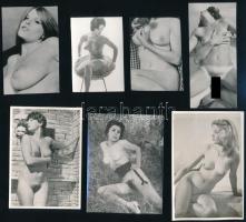 Marinkay István (1920-?) veszprémi fotóművész gyűjteményéből 7 db szolidan erotikus fotó, 9x4,1 cm és 6,4x4,5 cm között