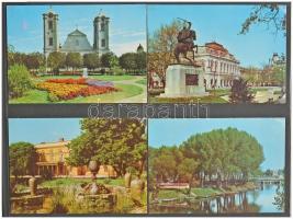 Modern magyar képeslapgyűjtemény, kb 150 db modern magyar városképes lap fotóalbumban, fotósarokkal ...