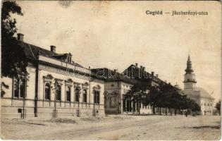 1915 Cegléd, Jászberényi utca, templom, üzlet (Rb)