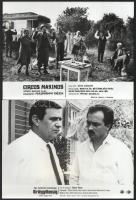 Magyar filmek vegyes tétele, 13 db produkciós filmfotó különféle filmek egy-egy jelenetéről, 18x24 c...