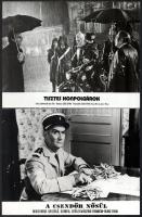 Külföldi filmek vegyes tétele, 13 db produkciós filmfotó különféle filmek egy-egy jelenetéről, 18x24...