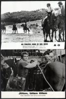 Western filmek vegyes tétele, 7 db produkciós filmfotó különféle western filmek egy-egy jelenetéről,...