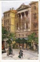 Budapest VIII. A Nemzeti Színháznak 1912-ben lebontott épülete, villamos. Műemlékek Országos Bizottsága III. sorozat s: Háry Gy.