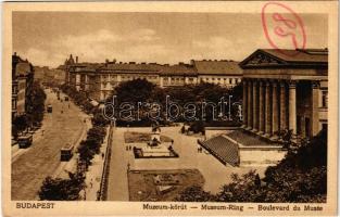 Budapest VIII. Múzeum körút, villamos, Nemzeti Múzeum. Rigler r.-t. 85. sz.