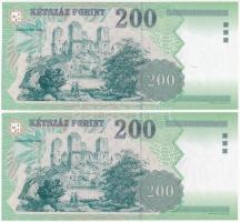 1998. 200Ft "FE" (2x) sorszámkövetők T:I
Adamo F53.4