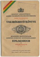 1942. Budapest Székesfővárosi Községi Takarékpénztár Részvénytársaság Baross-téri Osztályának takarékbetétkönyve bélyegzésekkel