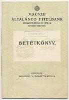 1944. Magyar Általános Hitelbank betétkönyve szárazpecséttel