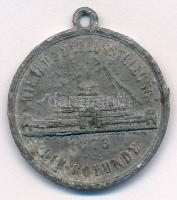 Ausztria 1873. "Ferenc József / Bécsi Világkiállítás - A rotunda" Zn emlékérem füllel (28m...