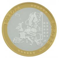 DN Europa - Spanyolország jelzett, részben aranyozott Ag emlékérem (19,97g/0.999/40mm) T:1- (PP) ND Europa - Spain hallmarked, partially gilt Ag commemorative medallion (19,97g/0.999/40mm) C:AU (PP)
