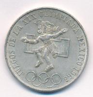 Mexikó 1968. 25P Ag Olimpia T:2 ph. Mexico 1968. 25 Pesos Ag Olympiad C:XF edge error Krause KM#479.1