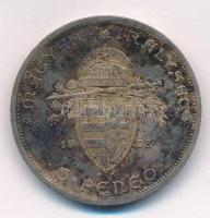 1938. 5P Ag "Szent István" T:2 patina Adamo P8.1