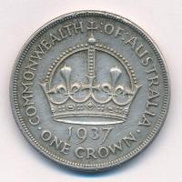 Nagy-Britannia 1937. 1C Ag "VI. György" T:2- ph. Great Britain 1937. 1 Crown Ag "Geor...