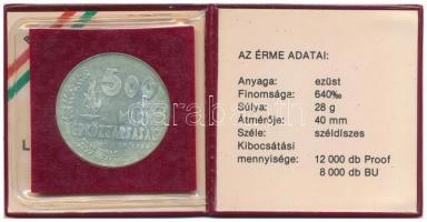 1984. 500Ft Ag "Nyári Olimpiai Játékok - Los Angeles" eredeti tokban, tanúsítvánnyal T:BU ...