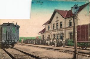 Küküllőszög, Balázsfalva, Blaj; vasútállomás, vonat / railway station, train (b)
