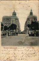 1902 Debrecen, Simonffy utca, piac árusokkal. Pongrácz Géza (fl)