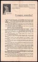 1915 A Nemzeti Áldozatkészség Szobrának Végrehajtó Bizottsága tájékoztatója 4 p