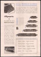 cca 1940 Olympia írógép képes reklám nyomtatvány 4 p