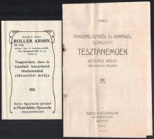 cca 1910 2 db lisztkereskedők reklám nyomtatvány receptekkel 8p. + 4 p.