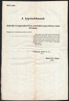 1848 A képviselőház szőlő utáni adók eltörléséről szóló határozata. A határozat külön lenyomata 27x40 cm
