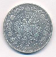 Ausztria 1900. 5K Ag "Ferenc József" T:2-,3 karc, patina Austria 1900. 5 Corona "Fran...