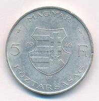 1946. 5Ft Ag "vastag Kossuth" T:2 ph. Adamo F8