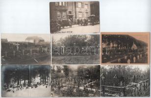 I. világháborús katonasírok, katonai temetők, emlékművek 46 db képeslap / The Great War: military ce...