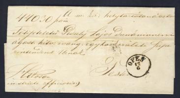 1866 A királyi helytartótanács hivatalos levele "OFEN"-Pest