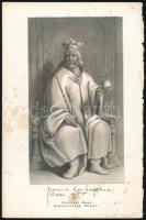 Szapolyay János, Magyarország királya. Litográfia, papír, jelzés nélkül, foltos, lap széle kissé sérült, 16,5×9,5 cm