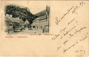 1897 (Vorläufer) Herkulesfürdő, Baile Herculane; Hercules tér / square (fl)