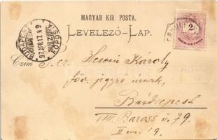 1897 (Vorläufer) Herkulesfürdő, Baile Herculane; Hercules tér / square (fl)