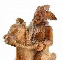 Szalics Ferenc (?-?): Vezés a lovon. Kopott, jelzett. m: 18cm