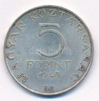 1948. 5Ft Ag "Petőfi" T:1- patina Adamo EM1