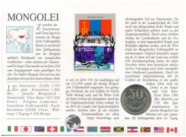 Mongólia 1981. 50m érmés borítékban, bélyegzéses bélyeggel, német nyelvű leírással T:1- 
Mongolia 1...