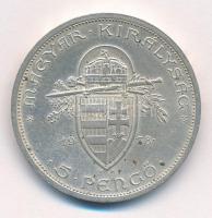 1938. 5P Ag "Szent István" T:1- patina Adamo P8.1
