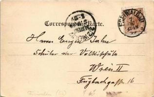 1899 Lázne Jeseník, Grafenberk, Bad Gräfenberg; (small tear)