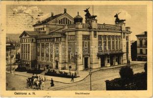 1915 Jablonec nad Nisou, Gablonz an der Neiße; Stadttheater / theatre (EK)