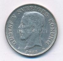 Svédország 1938. 1K Ag V. Gusztáv T:2- Sweden 1938. 1 Krona Ag Gustaf V C:VF Krause KM#786