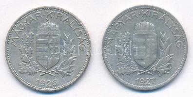 1926-1927. 1P Ag (2x) T:2,2- Adamo P6