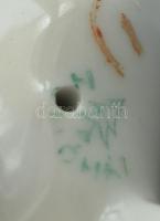 Hollóházi porcelán boci, kézzel festett, jelzett, hibátlan, m: 10 cm