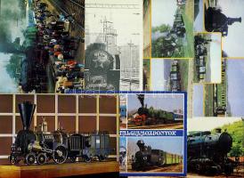 32 db gőzmozdony képeslap (modern)