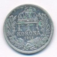 1915KB 1K Ag "Ferenc József" T:2 patina Adamo K5.1