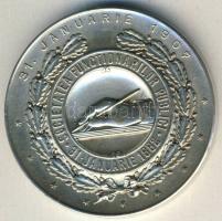 Románia 1907. "Ferdinánd herceg" Ag díjérem 22,56g T:2+