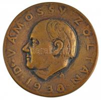 Medgyessy Ferenc (1881-1958) 1938. Dr. Vámossy Zoltán egyoldalas öntött bronz plakett, dísztokban (105mm) T:2  HPII 1850.