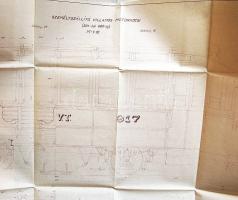 9 típusú villamos M 1:10 rajza