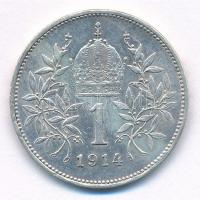Ausztria 1914. 1K Ag "Ferenc József" T:2 Austria 1914. Corona Ag "Franz Joseph" ...