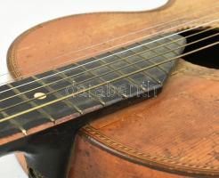 Gitár, repedt, Stowasser János hangszergyáros, császár és királyi udvar szállító, az "Első magy...