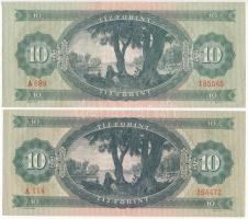 1962. 10Ft (2x) T:II-III szép papír
Adamo F6