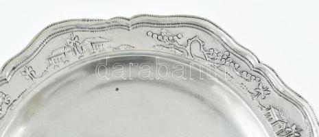 Ezüst (Ag) vietnámi tálka, jelzett, nettó:40g, d: 9cm