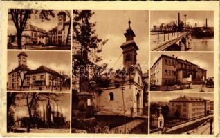 1944 Érsekújvár, Nové Zámky; mozaiklap. Jaksics Ferenc kiadása / multi-view postcard (EK)